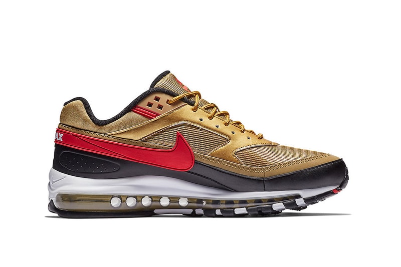 Nike Air Max 97/BW November 2018 Release Date colorways Deep Royal Blue/Black-University Red, another in Metallic Gold/University Red-White-Black, Black/White-Metallic Silver