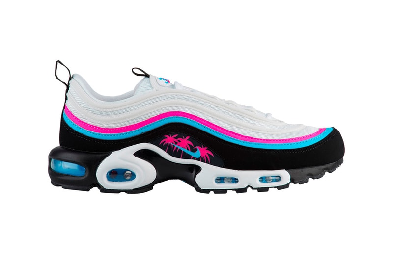 Nike Air Max Plus 97 Miami Vice Release Info Date White Blue Gale Black Laser Fuchsia Info Date Heat NBA