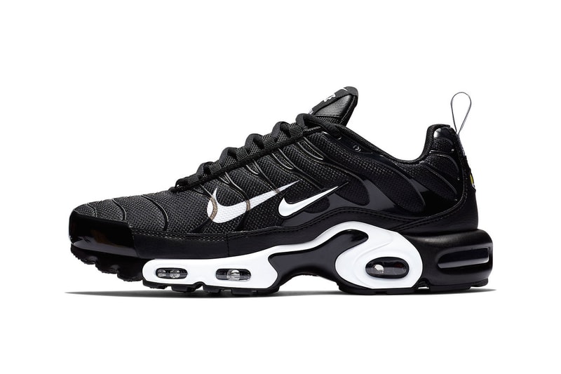 Nike Air Max Plus "Overbranded" Double Swoosh black white colorway sneaker series pack logo price info release date