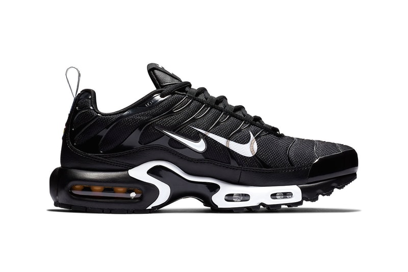 Nike Air Max Plus "Overbranded" Double Swoosh black white colorway sneaker series pack logo price info release date
