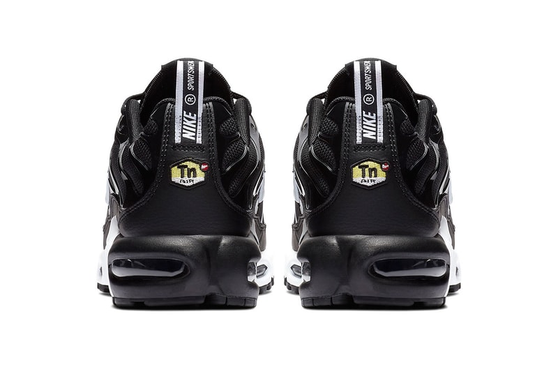 Nike Air Max Plus "Overbranded" Double Swoosh black white colorway sneaker series pack logo price info release date