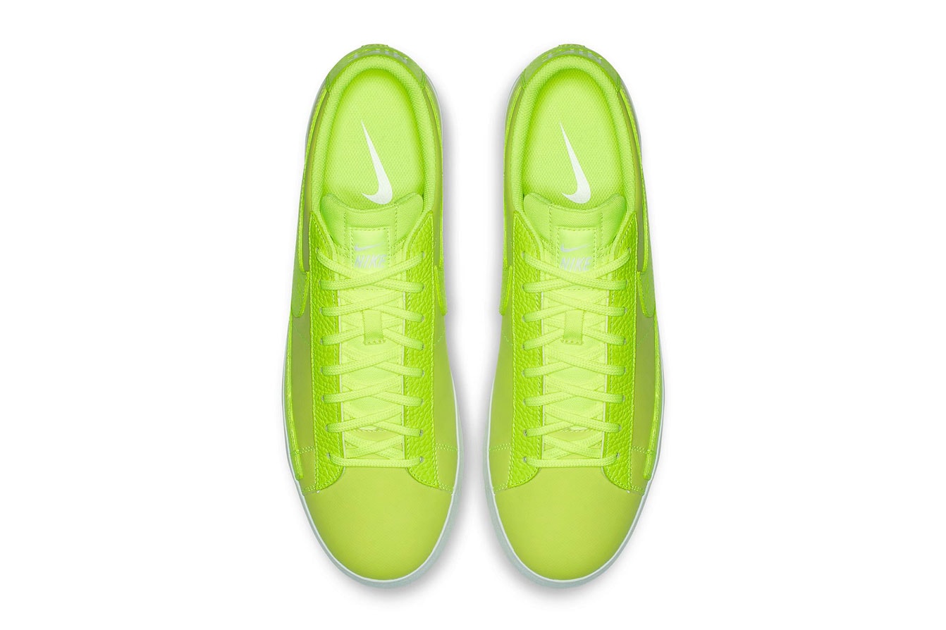 Nike Blazer Low Volt sneaker show bright neon swoosh