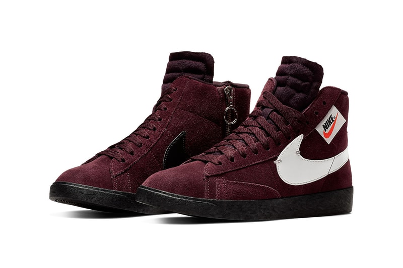 Nike Blazer Rebel Burgundy Colorway Sneaker Store List Details Shoes Trainers Kicks Sneakers Footwear Cop Purchase Buy Raffle Random Crush Summit White Black Ash