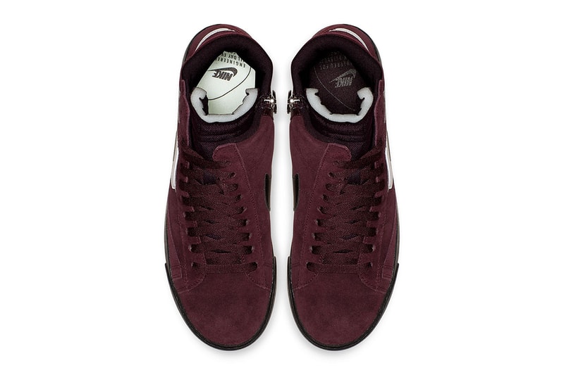 Nike Blazer Rebel Burgundy Colorway Sneaker Store List Details Shoes Trainers Kicks Sneakers Footwear Cop Purchase Buy Raffle Random Crush Summit White Black Ash