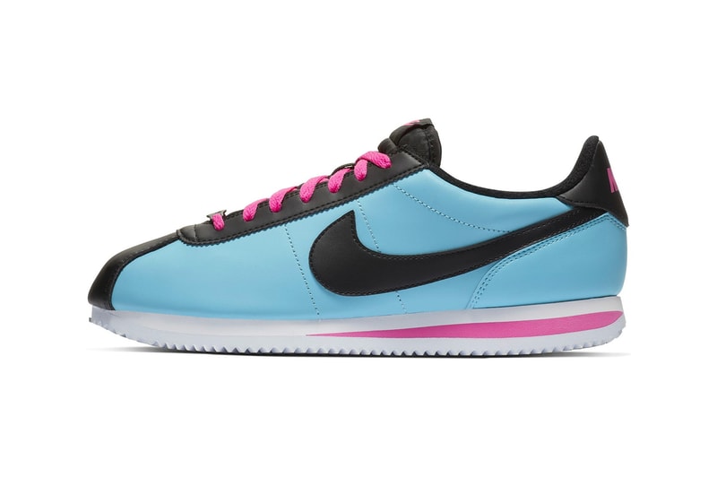 Nike Cortez Basic Leather Colorways 2018 "Blue Gale Laser Fuchsia" "White/Black" Amarillo/Field Purple sneaker release date info price