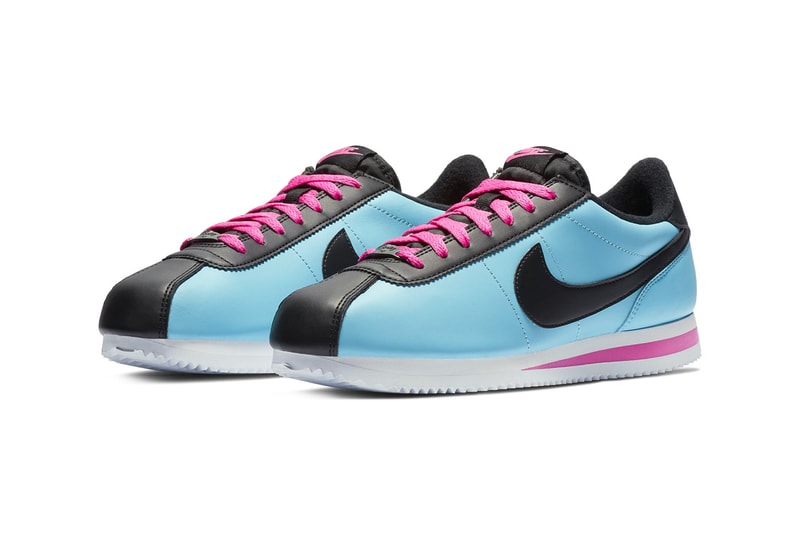 Nike Cortez Basic Leather Colorways 2018 "Blue Gale Laser Fuchsia" "White/Black" Amarillo/Field Purple sneaker release date info price