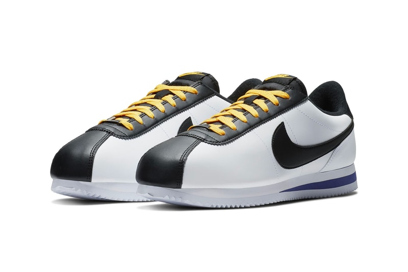 Nike Cortez Basic Leather Colorways 2018 "Blue Gale Laser Fuchsia" "White/Black" Amarillo/Field Purple sneaker release date info price