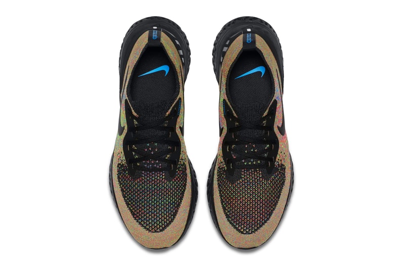 Nike Epic React Flyknit Multicolor Black Volt Blue Glow Release Info Date 