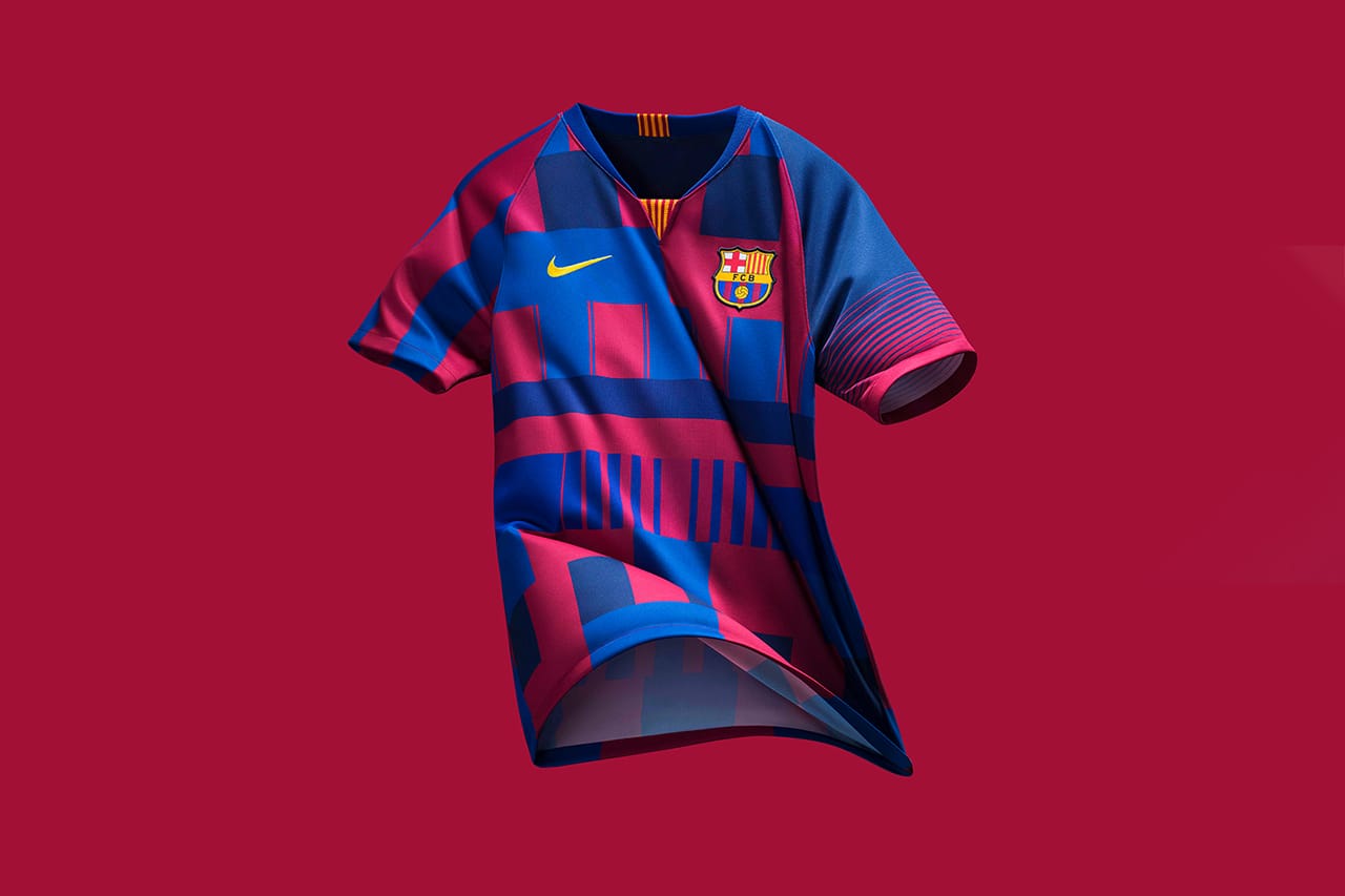 barcelona jerseys over the years