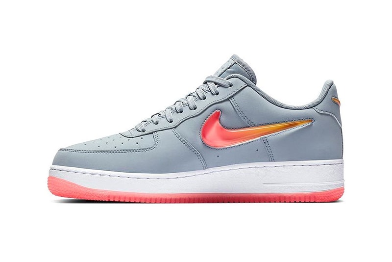 Nike Air Force 1 "Obsidian Mist" Jewel Swoosh oversized big release date info price sneaker colorway orange gradient