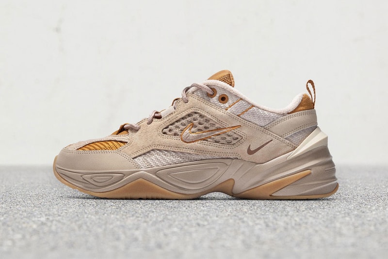 nike m2k tekno corduroy textured rubber release date 2018 december dark grey olive obsidian wheat  tan brown monarch