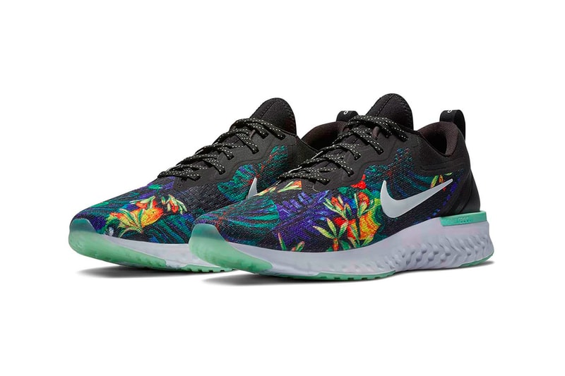Nike Odyssey React Floral Black Green Glow White Release Info Date