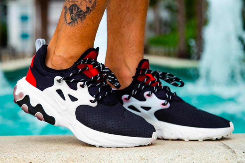 nike presto react black and red