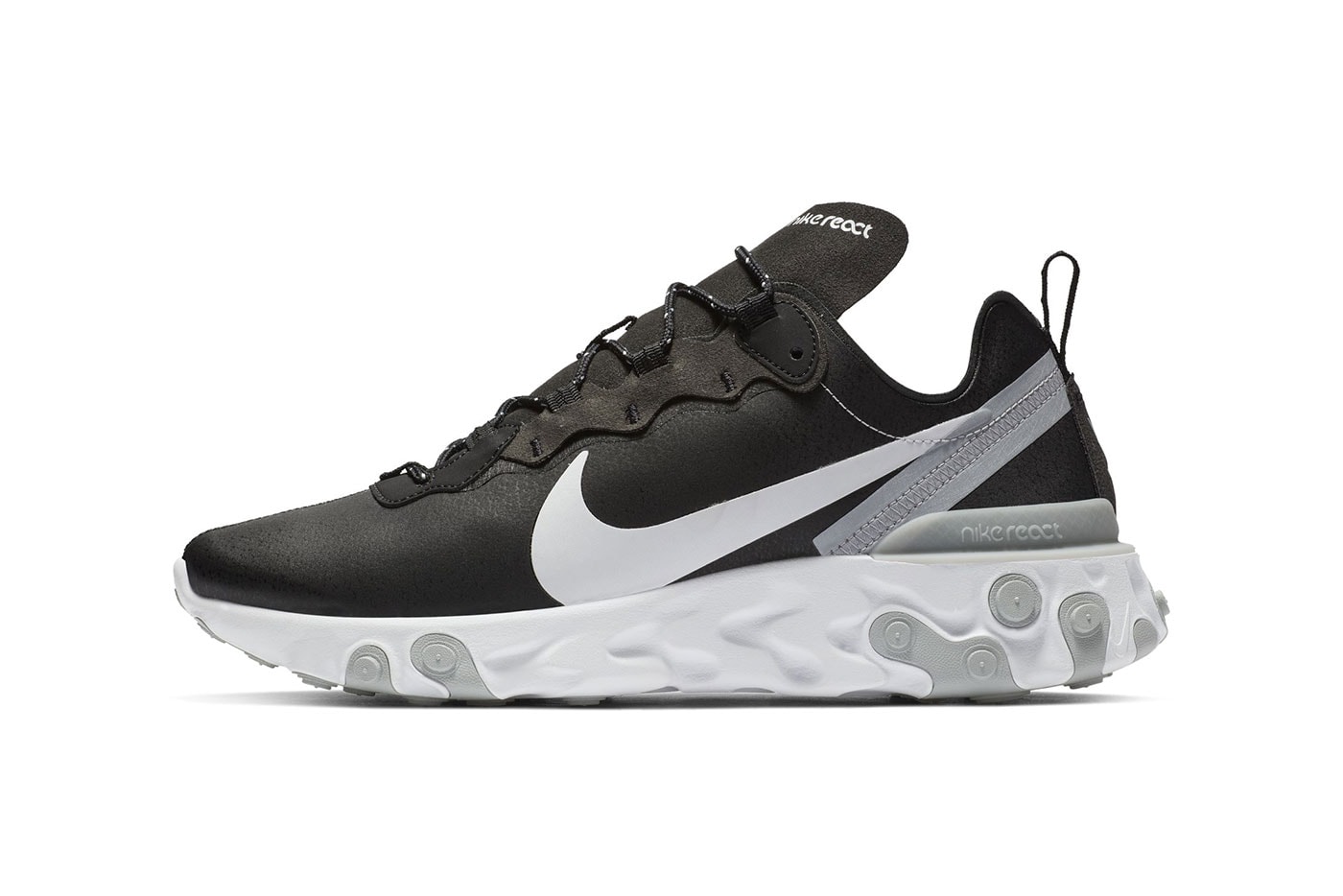 Nike react element 55 black white colorway sneaker grey release date info price