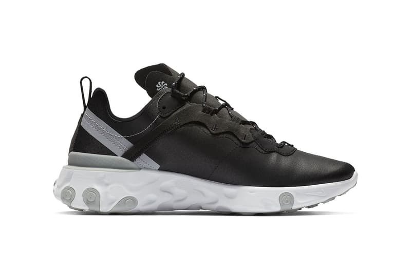 Nike react element 55 black white colorway sneaker grey release date info price