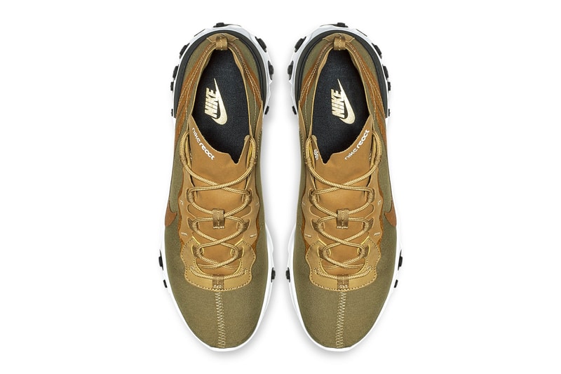 Nike React Element 55 "Metallic Gold" "Metallic Silver" Release Info price date sneaker colorway tan olive brown purchase buy online