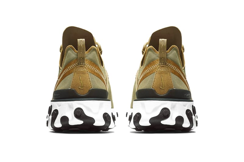 nike react element metallic gold