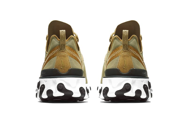 Nike React Element 55 "Metallic Gold" "Metallic Silver" Release Info price date sneaker colorway tan olive brown purchase buy online