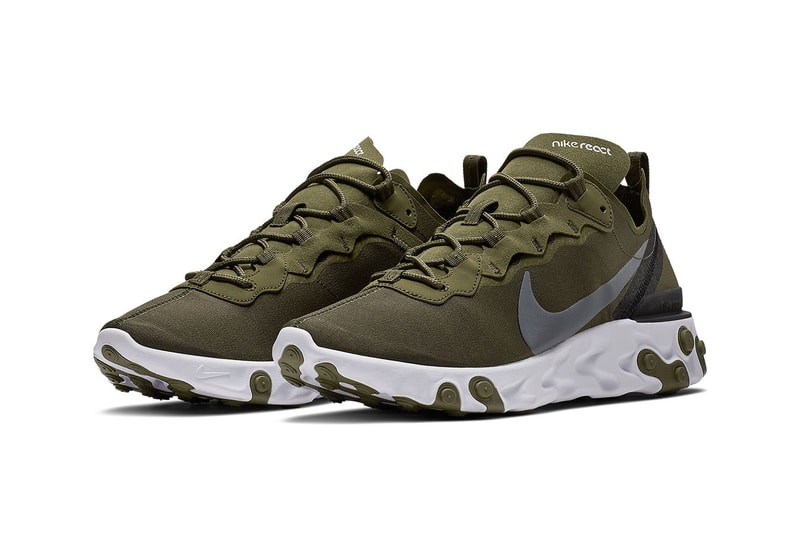 Nike React Element 55 "Olive" Release Info price date sneaker colorway military green november december 2018