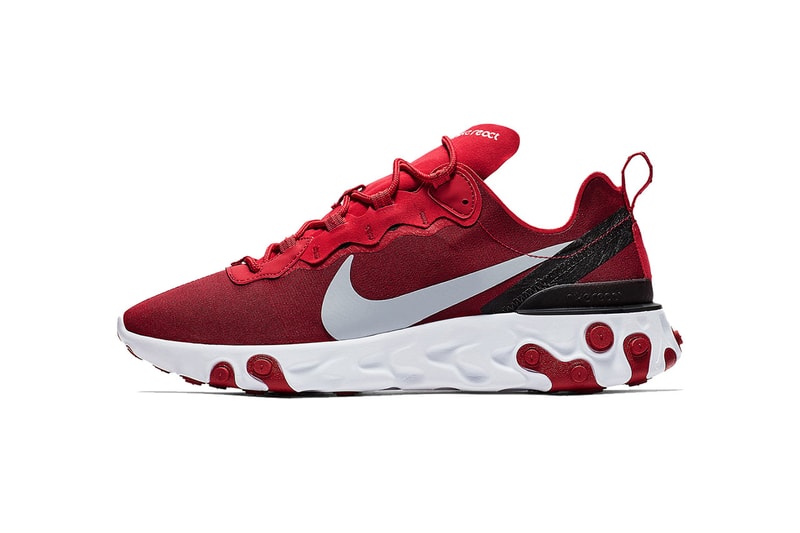 nike react element 55 team red white black 2018 nike sportswear footwear