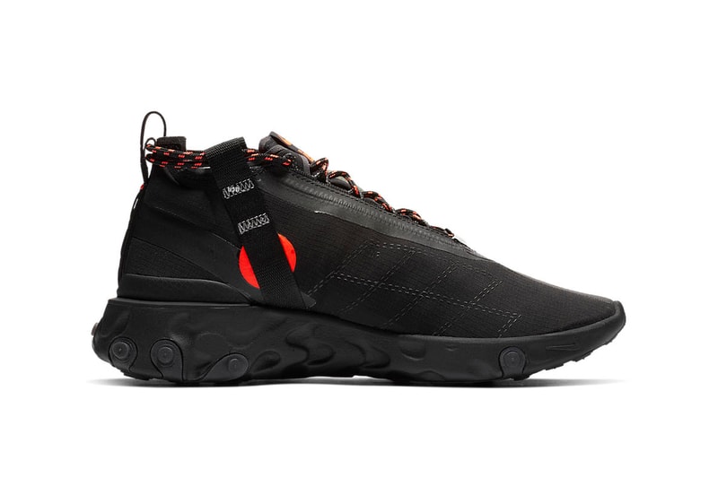 Nike React Runner Mid WR ISPA Black Colorway First Look Closer Release Date Triple Orange Buy Cop Purchase 