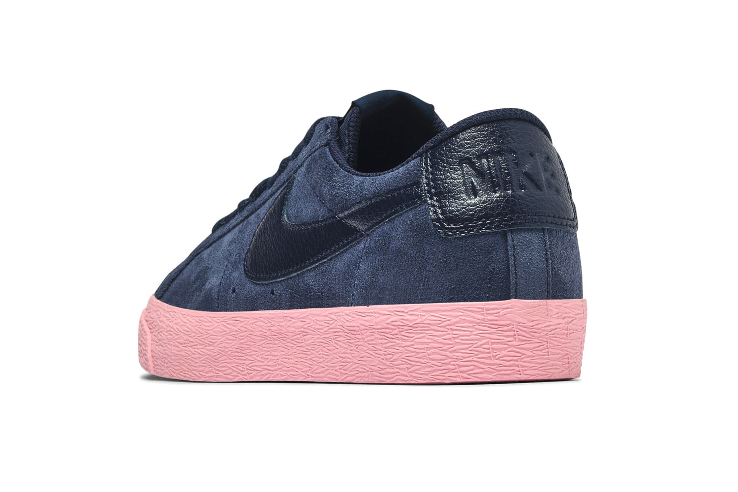 Nike SB Blazer Low "Obsidian/Bubblegum" release date price info colorway sneaker available now Navy/Pink