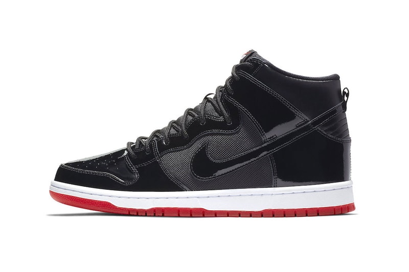 Nike SB Dunk High "Bred" Release Date info price sneaker skateboarding black red Black/Black-White-Varsity Red november 2018 rivals pack