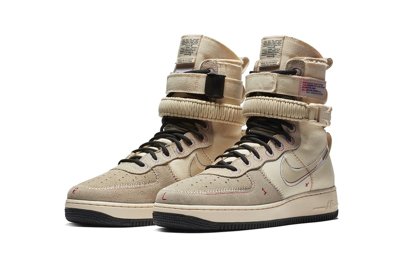 nike air force 1 sf af-1 deconstructed invert colorway release details drop date info shoe sneaker boot MUSLIN UNIVERSITY RED LIGHT CONCORD