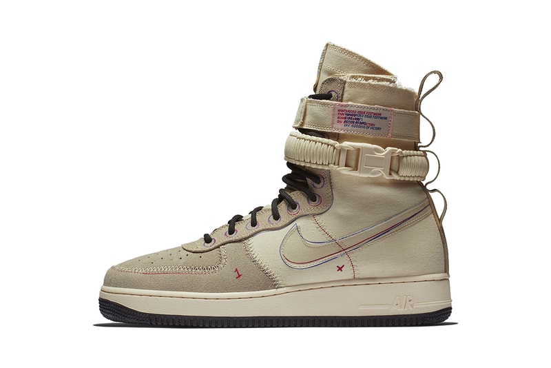 nike air force 1 sf af-1 deconstructed invert colorway release details drop date info shoe sneaker boot MUSLIN UNIVERSITY RED LIGHT CONCORD