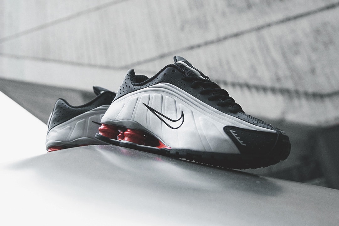 Nike Shox R4 Black Silver Shoe Release Details Shoes Trainers Kicks Sneakers Footwear Cop Purchase Buy Now Soon Available