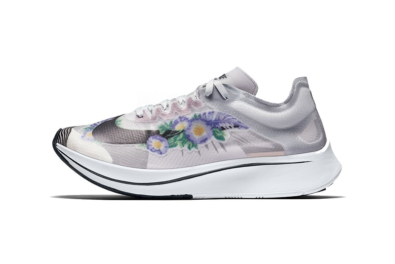 nike zoom fly sp floral pure platinum white black 2018 november nike running footwear