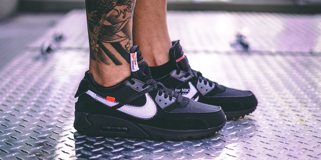 Off-White™ x Nike Air Max 90 Collab On-Foot