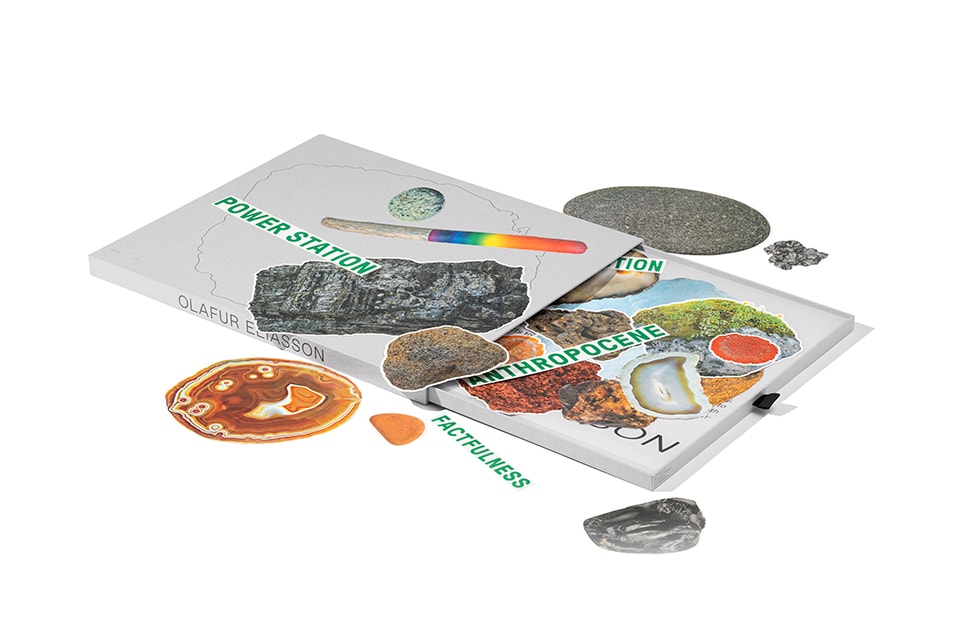 Olafur Eliasson x RIMOWA Luggage Stickers Collab Collaboration Cop Purchase Buy Little Sun Foundation A Collection of Stone, Lava, Meteorite, Ice, Driftwood, and Lichen Stickers