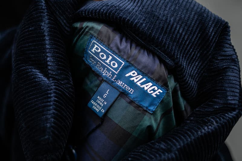 Palace Skateboards x Polo Ralph Lauren London Streetsnaps Fashion Clothing Street-Style Collab Collaboration Closer Look Bear Kickflip Puffa Jacket Corduroy Deck Skatijg