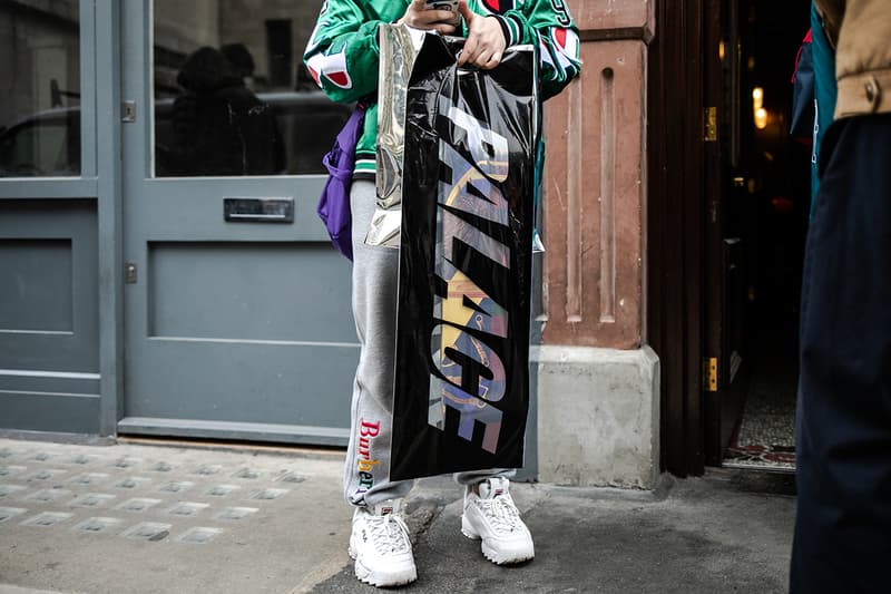 Palace Skateboards x Polo Ralph Lauren London Streetsnaps Fashion Clothing Street-Style Collab Collaboration Closer Look Bear Kickflip Puffa Jacket Corduroy Deck Skatijg