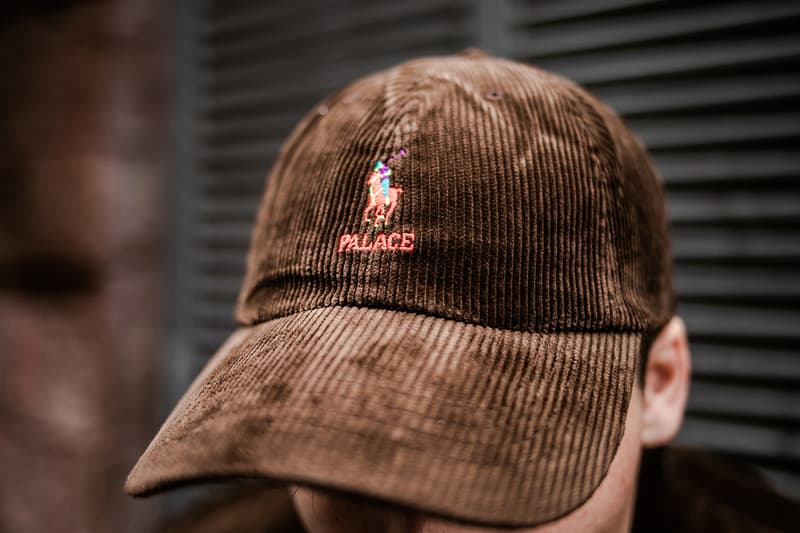 Palace Skateboards x Polo Ralph Lauren London Streetsnaps Fashion Clothing Street-Style Collab Collaboration Closer Look Bear Kickflip Puffa Jacket Corduroy Deck Skatijg