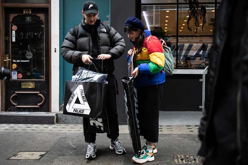Palace Skateboards x Polo Ralph Lauren London Streetsnaps Fashion Clothing Street-Style Collab Collaboration Closer Look Bear Kickflip Puffa Jacket Corduroy Deck Skatijg