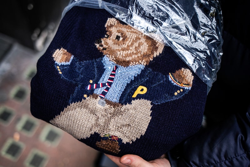 Palace Skateboards x Polo Ralph Lauren London Streetsnaps Fashion Clothing Street-Style Collab Collaboration Closer Look Bear Kickflip Puffa Jacket Corduroy Deck Skatijg