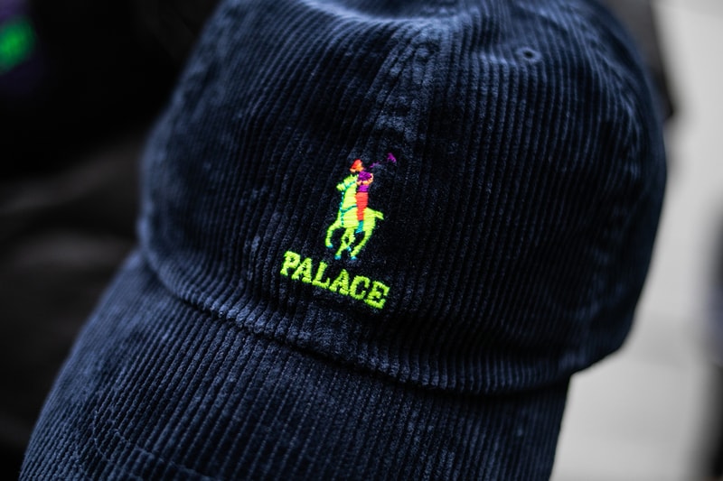 Palace Skateboards x Polo Ralph Lauren London Streetsnaps Fashion Clothing Street-Style Collab Collaboration Closer Look Bear Kickflip Puffa Jacket Corduroy Deck Skatijg