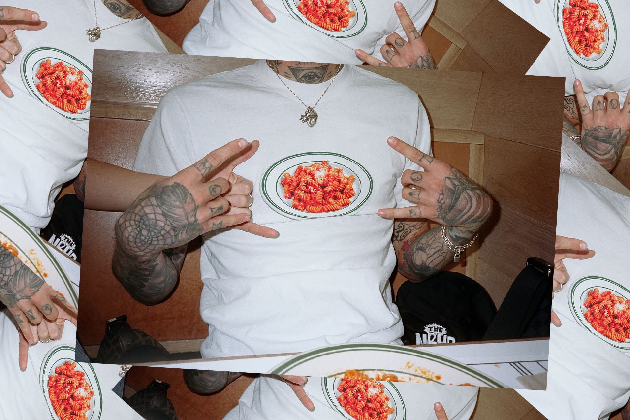 PizzaSlime x Jon & Vinny's Spicy Fusilli T-Shirt tee limited edition price release info purchase online J&V