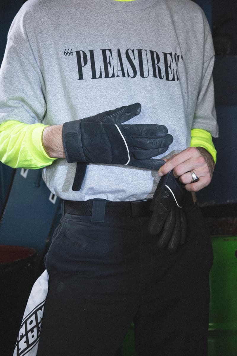 PLEASURES Holiday 2018 Artificial Romance Collection Lookbook Alex James Jacket Hoodie Sweater T shirt pants 