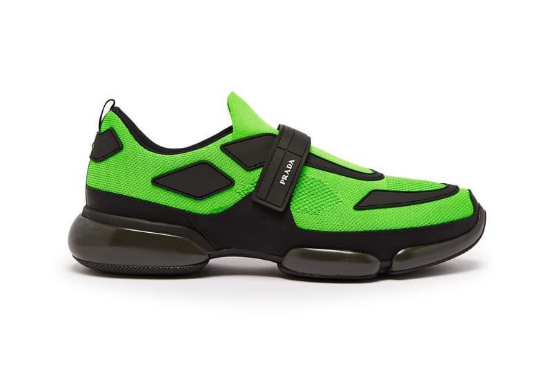 prada lime green sneakers