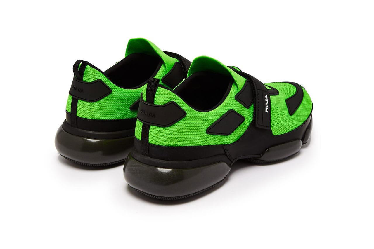 prada lime green sneakers