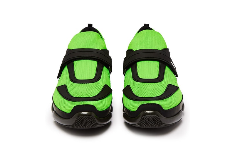 prada cloudbust knit trainer green black 2018 november footwear