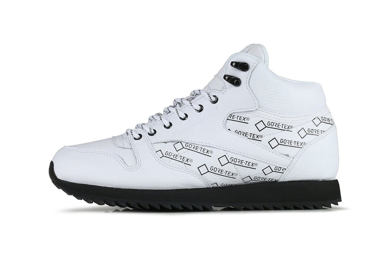 Reebok classic leather mid gore tex black white print colorway hanon shop release date drop info buy sell web store info winter