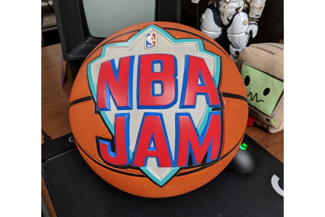 Original NBA Jam Cover Art Basketball gaming arcade logos retro nostalgic NBA sports Jordan Gaming Super nintendo Midway 
