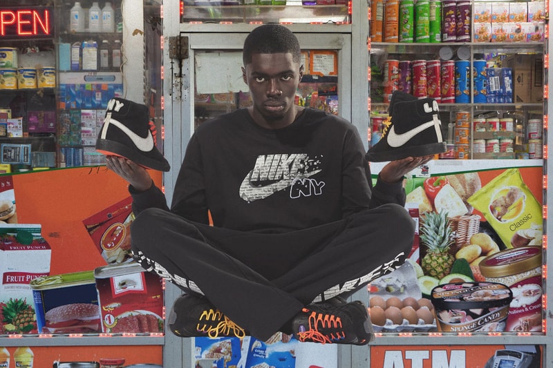 Sheck Wes Nike NYC Editions Collection Air Max 95 Blazer Mid black purple yellow orange teal blue New York Los Angeles basketball drop release date info 