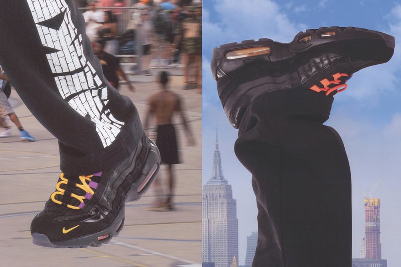 Sheck Wes Nike NYC Editions Collection Air Max 95 Blazer Mid black purple yellow orange teal blue New York Los Angeles basketball drop release date info 