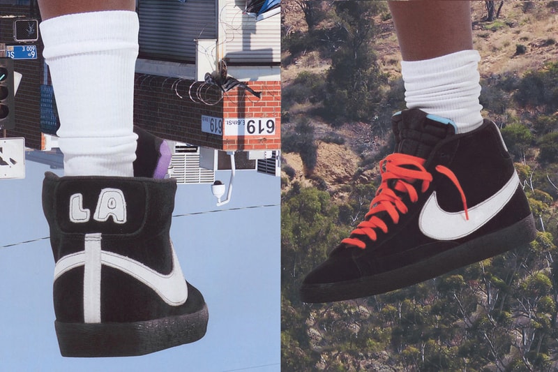 Sheck Wes Nike NYC Editions Collection Air Max 95 Blazer Mid black purple yellow orange teal blue New York Los Angeles basketball drop release date info 