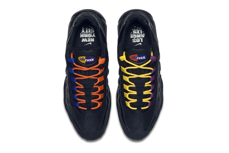 Sheck Wes Nike NYC Editions Collection Air Max 95 Blazer Mid black purple yellow orange teal blue New York Los Angeles basketball drop release date info 